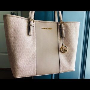 Michael Kors striped tote